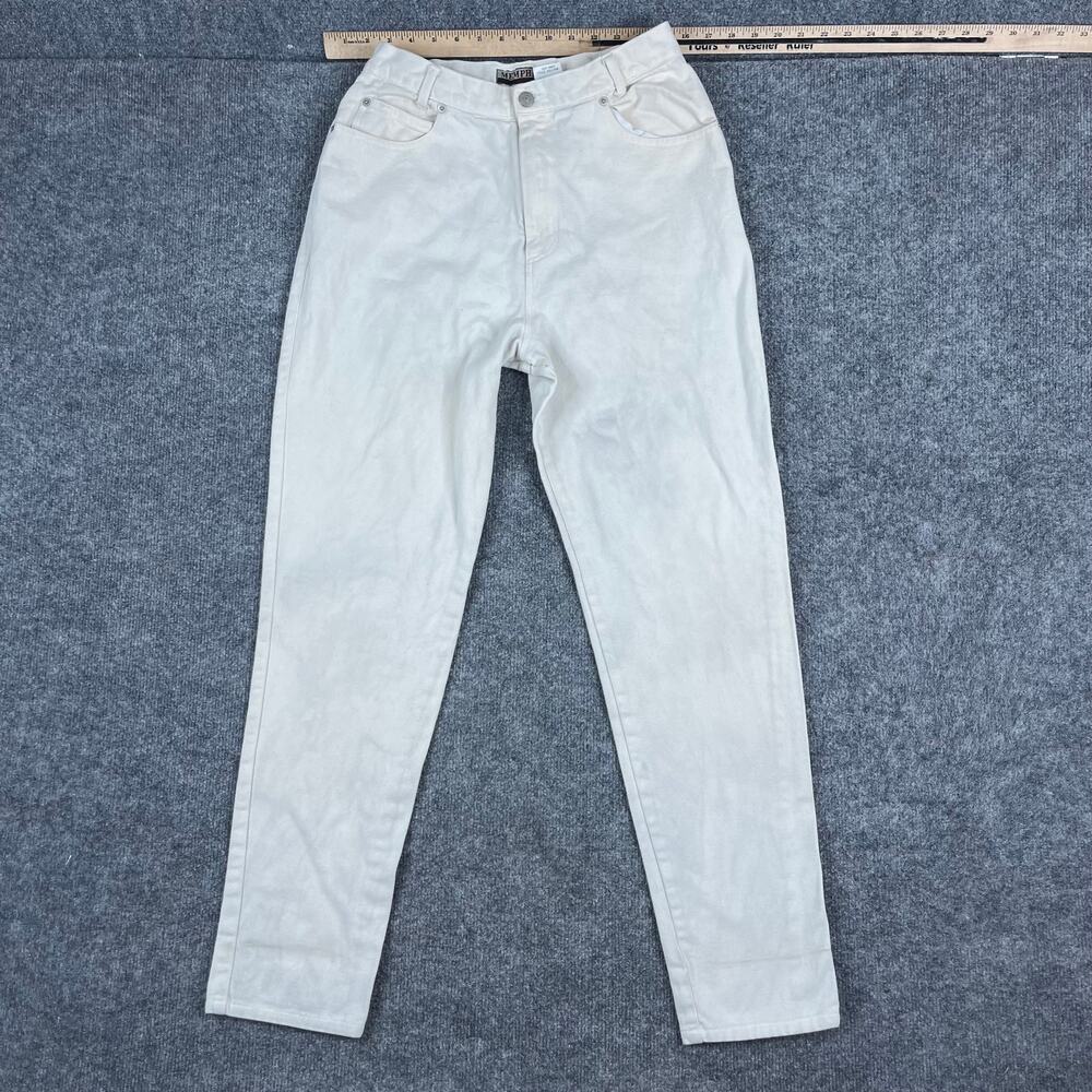 Vintage Memphis Jeans Womens Size 9/10 White Straight Leg High Rise Classic